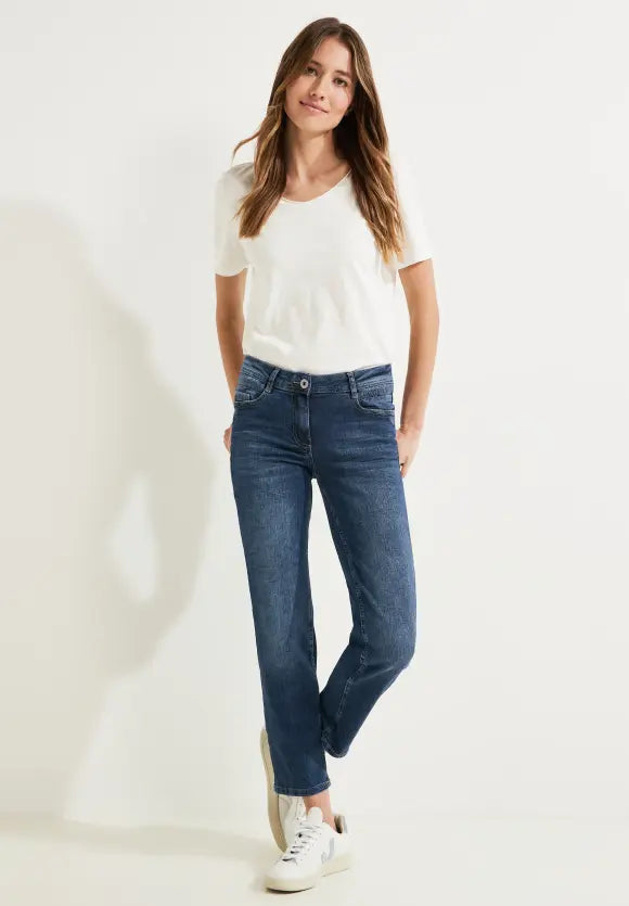 376696- Blue wash jeans - Cecil