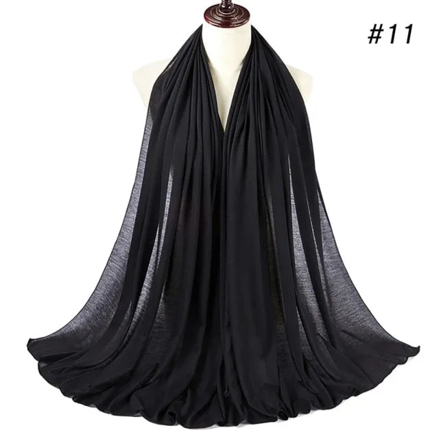 80*180cm Hijab Jersey 2022 Maxi Big Size Scarf for Women & girls