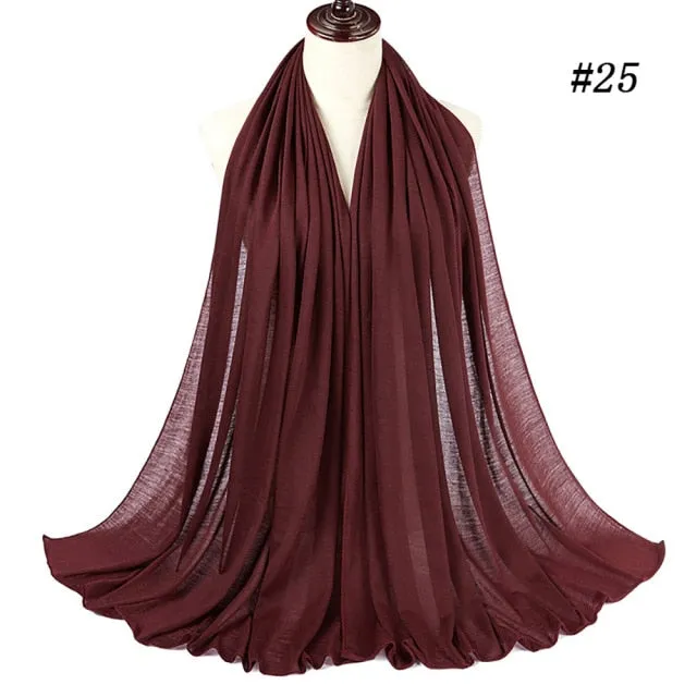 80*180cm Hijab Jersey 2022 Maxi Big Size Scarf for Women & girls