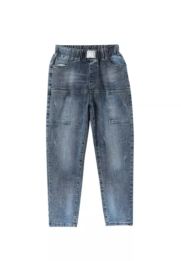 A-IN GIRLS Elasticated Waist Panel Jeans