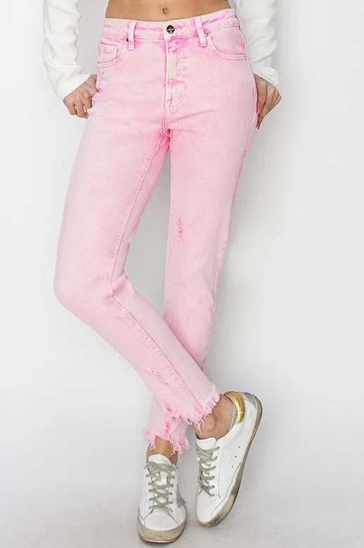 Acid Pink Skinny Jeans