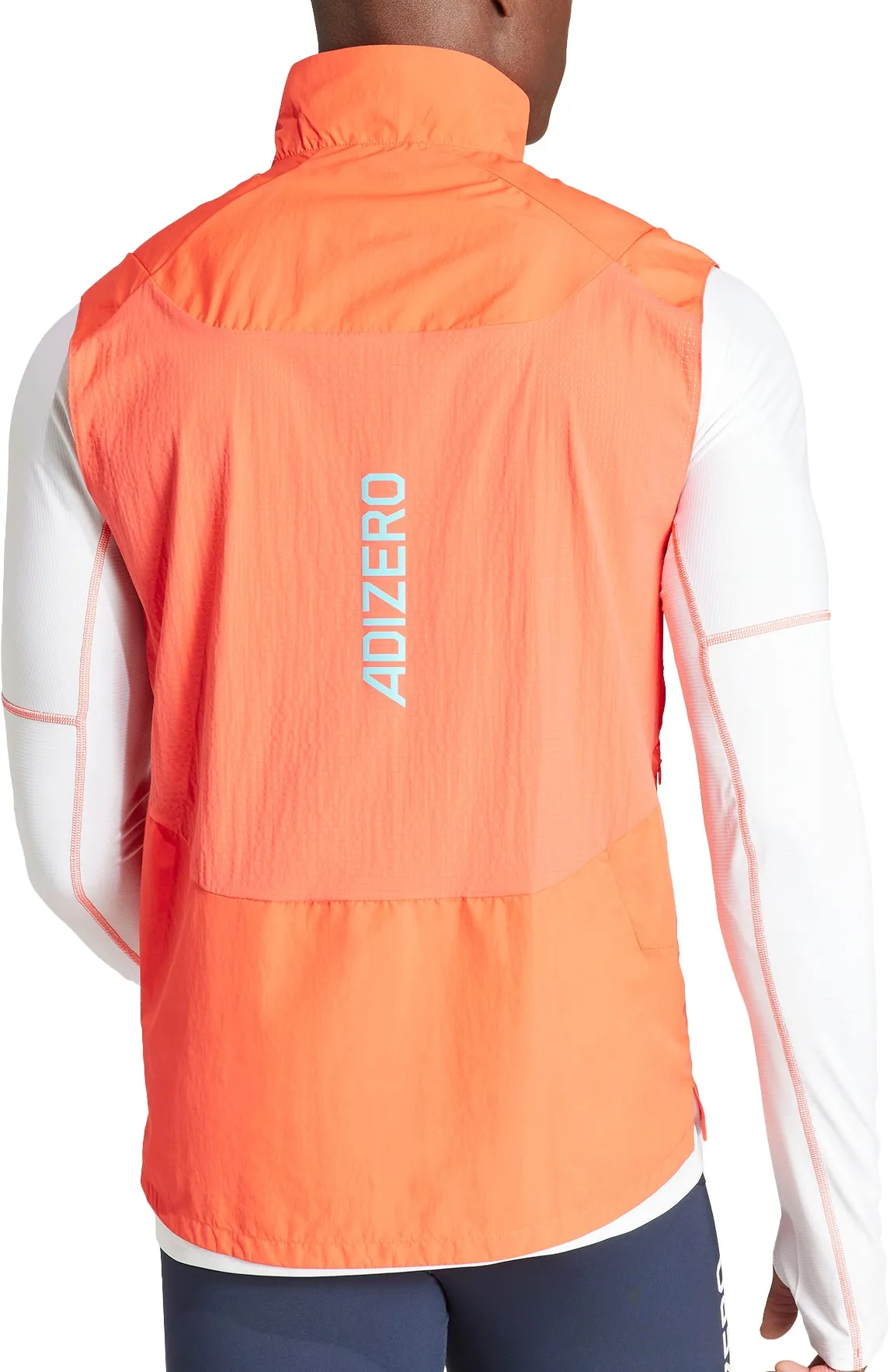 adidas Adizero Half Zip Mens Running Gilet - Orange