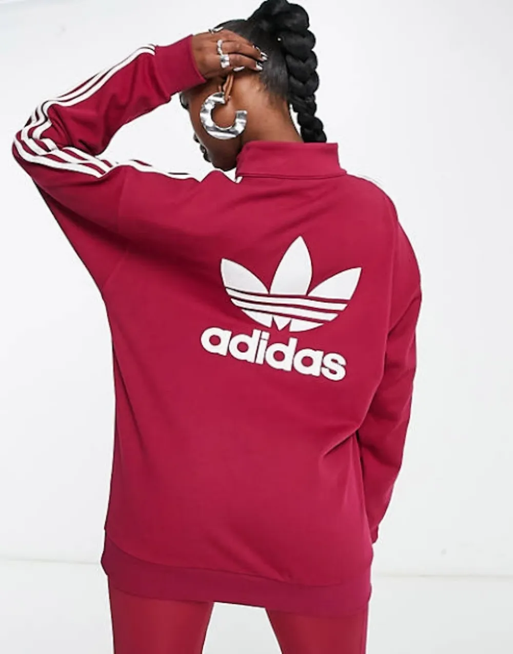 adidas  |Street Style Long Sleeves Plain Cotton Long Logo Loungewear