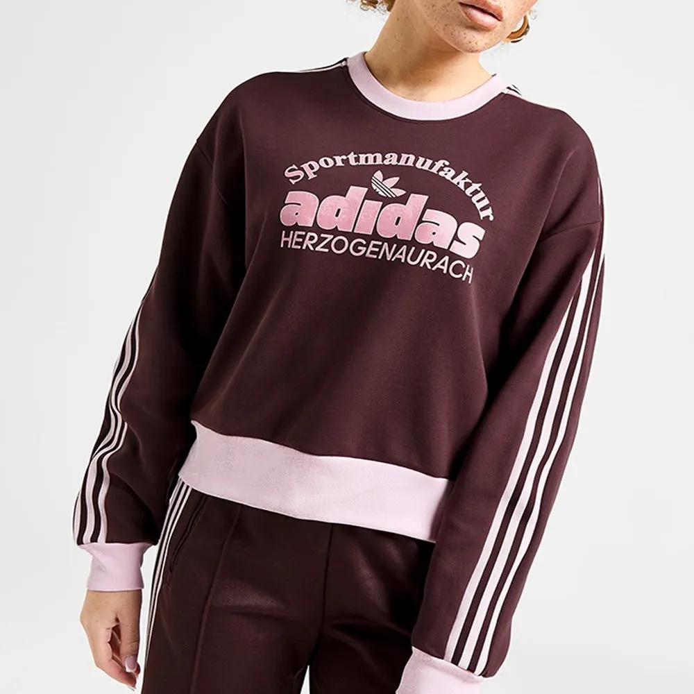 adidas  |Unisex Sweat Blended Fabrics Street Style Long Sleeves Plain