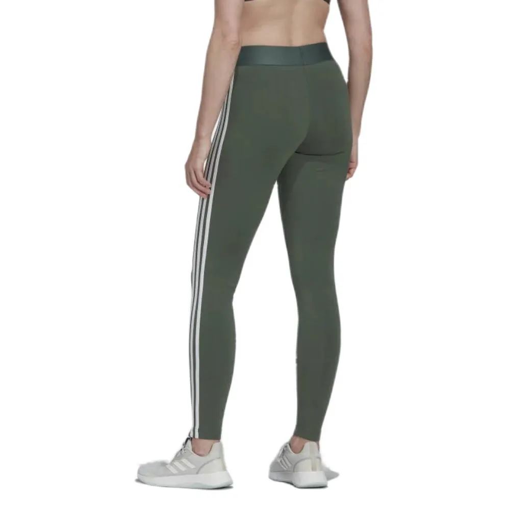 Adidas Women's 3 Stripes Legging (Green Oxide/Black)