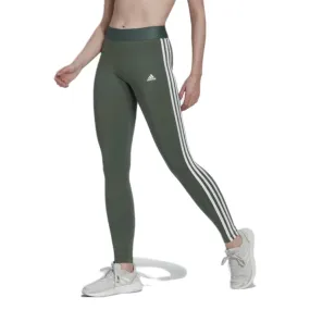 Adidas Women's 3 Stripes Legging (Green Oxide/Black)