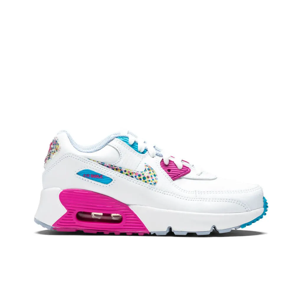 Air Max 90 LTR SE (PS) - White/Multi/Active Fuchsia