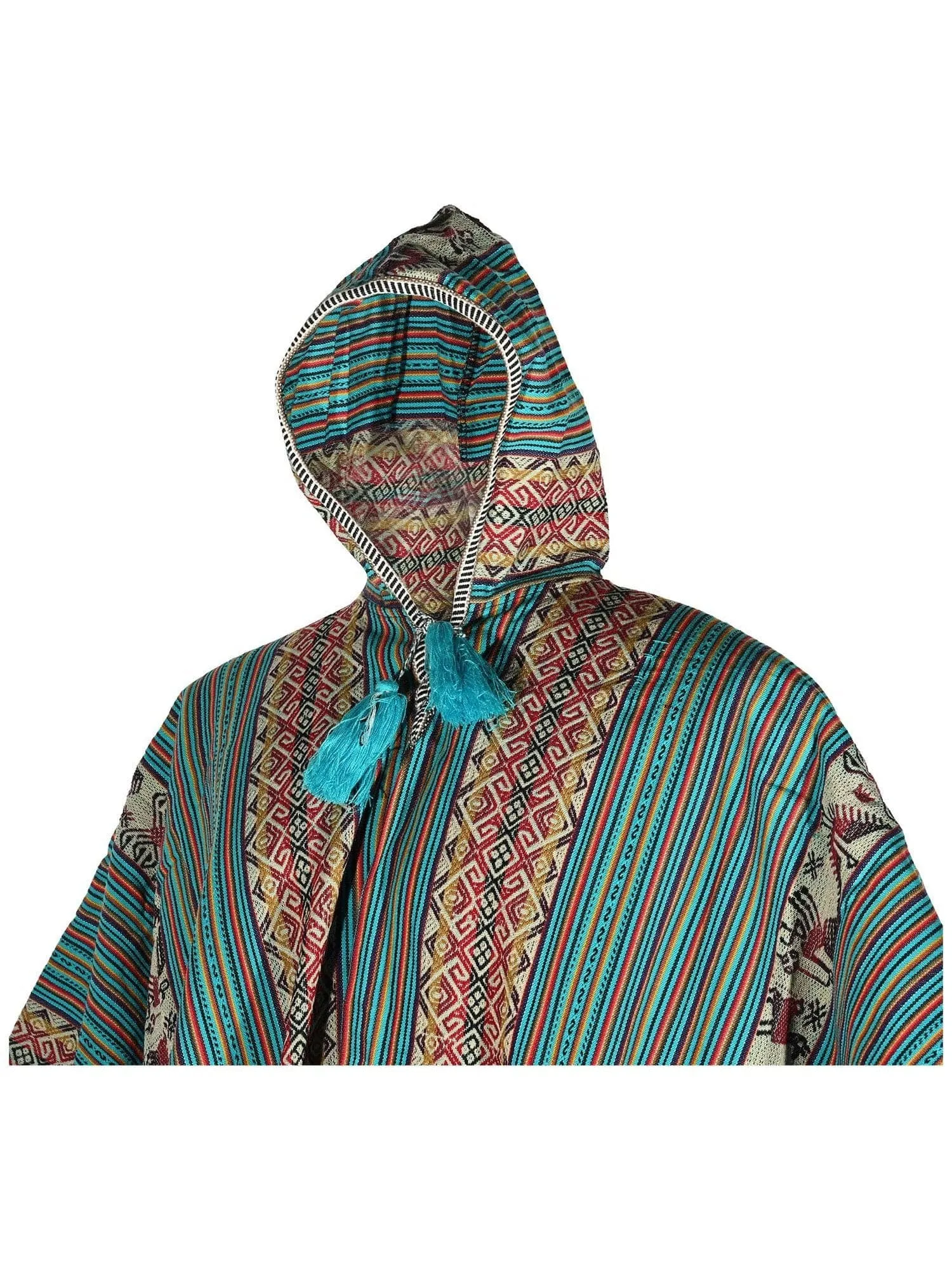 Allpa Hooded Peruvian Poncho - Vine