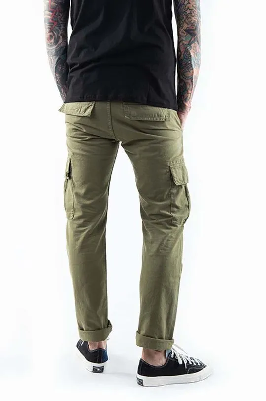 Alpha Industries cotton trousers Agent Pant green color