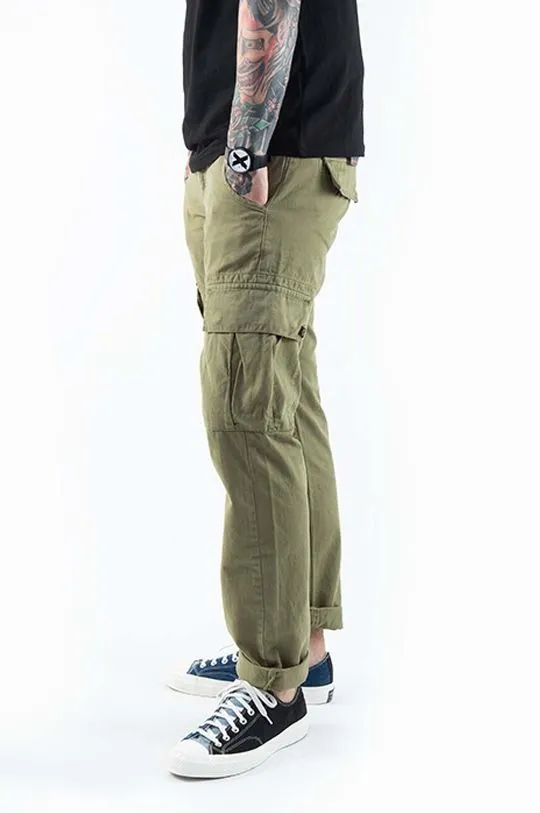 Alpha Industries cotton trousers Agent Pant green color