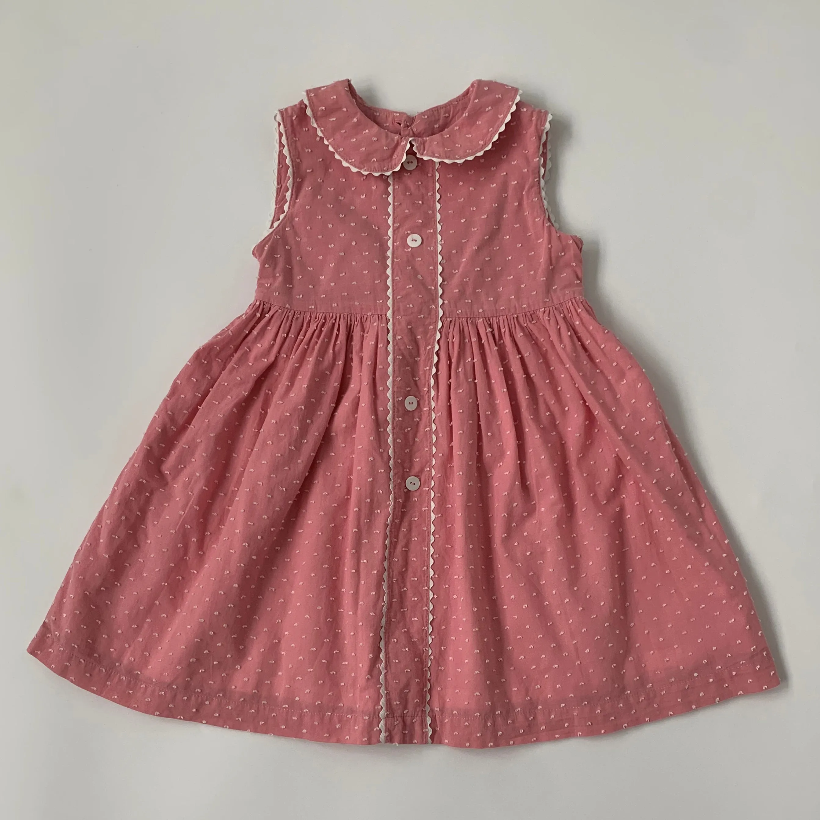 Amaia Pink Swiss Dot Summer Dress: 5 Years