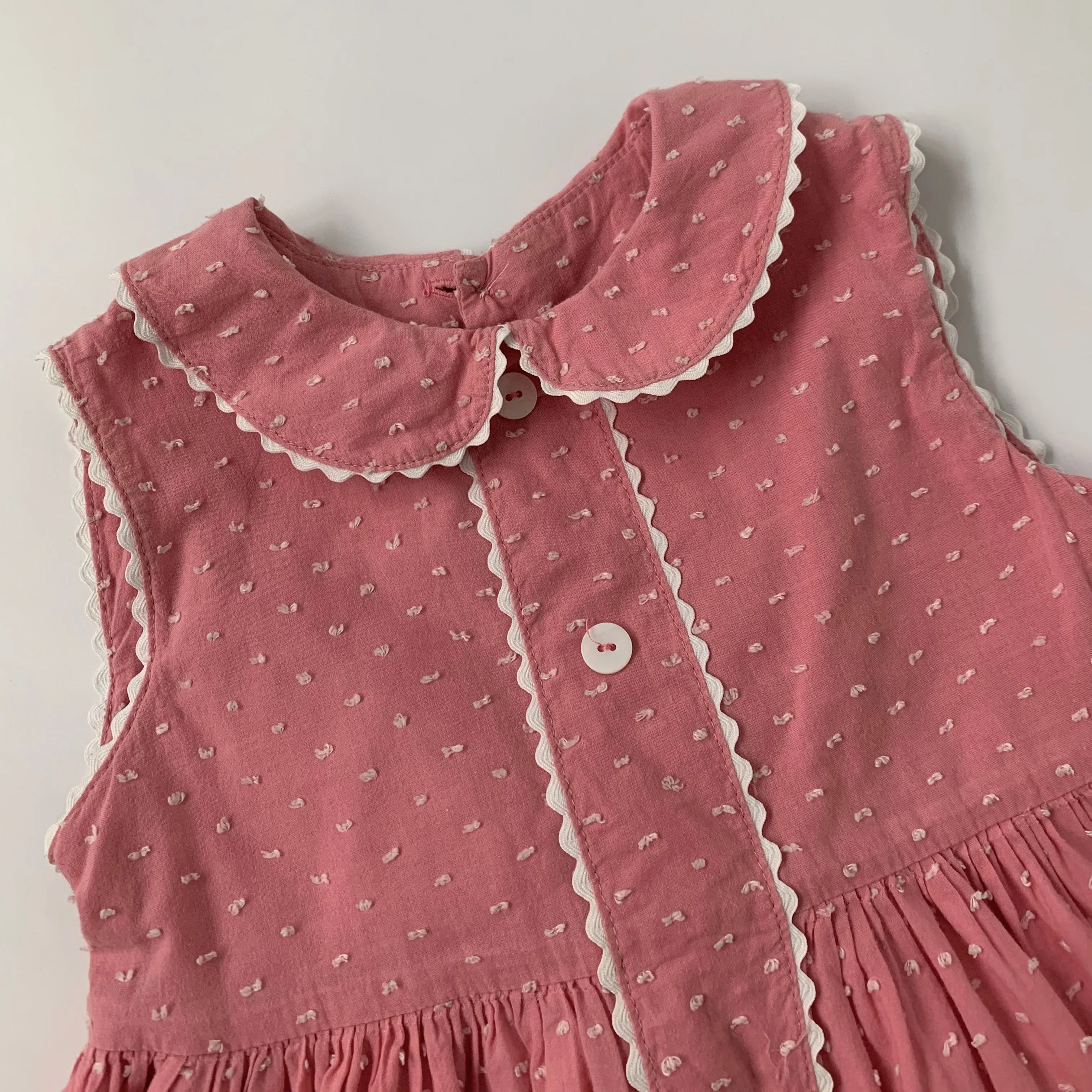 Amaia Pink Swiss Dot Summer Dress: 5 Years