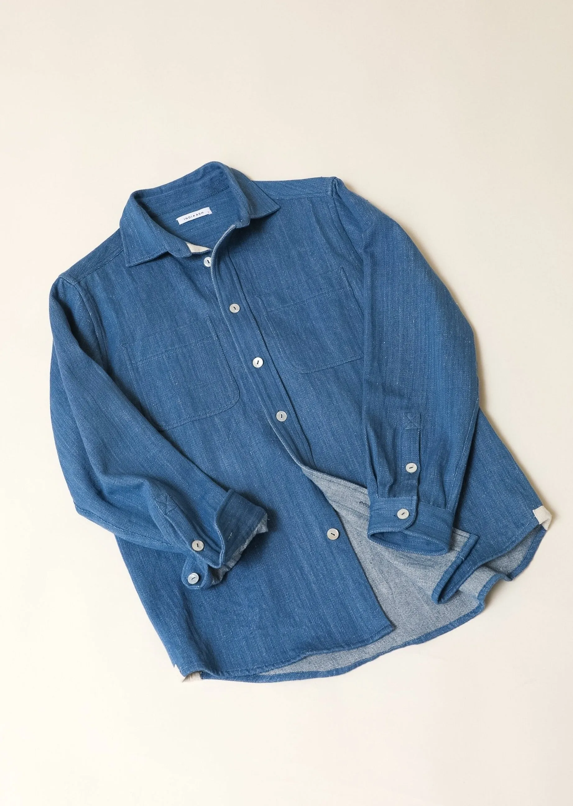 AMES WORKSHIRT: Handwoven Indigo Denim