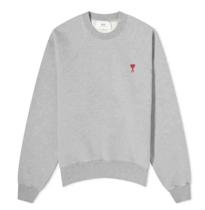 AMI PARIS  |Crew Neck Unisex Street Style Long Sleeves Cotton Logo