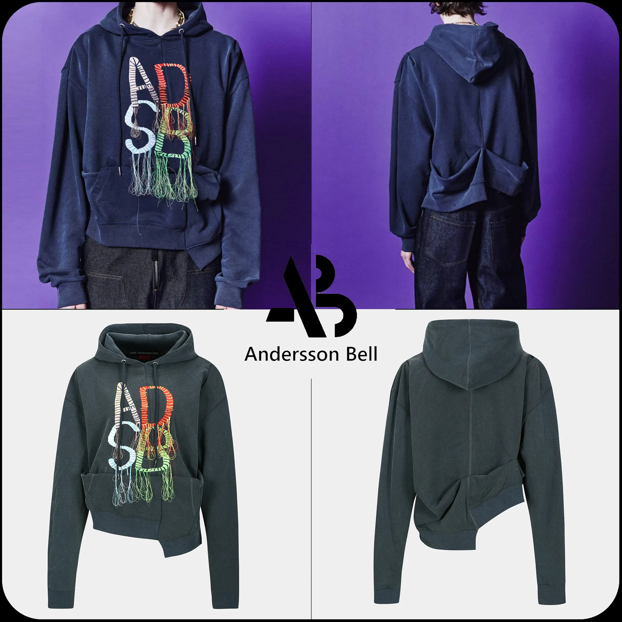 ANDERSSON BELL  |[ANDERSSON BELL]★UNISEX REWORK ADSB CATERPILLAR HOODIE