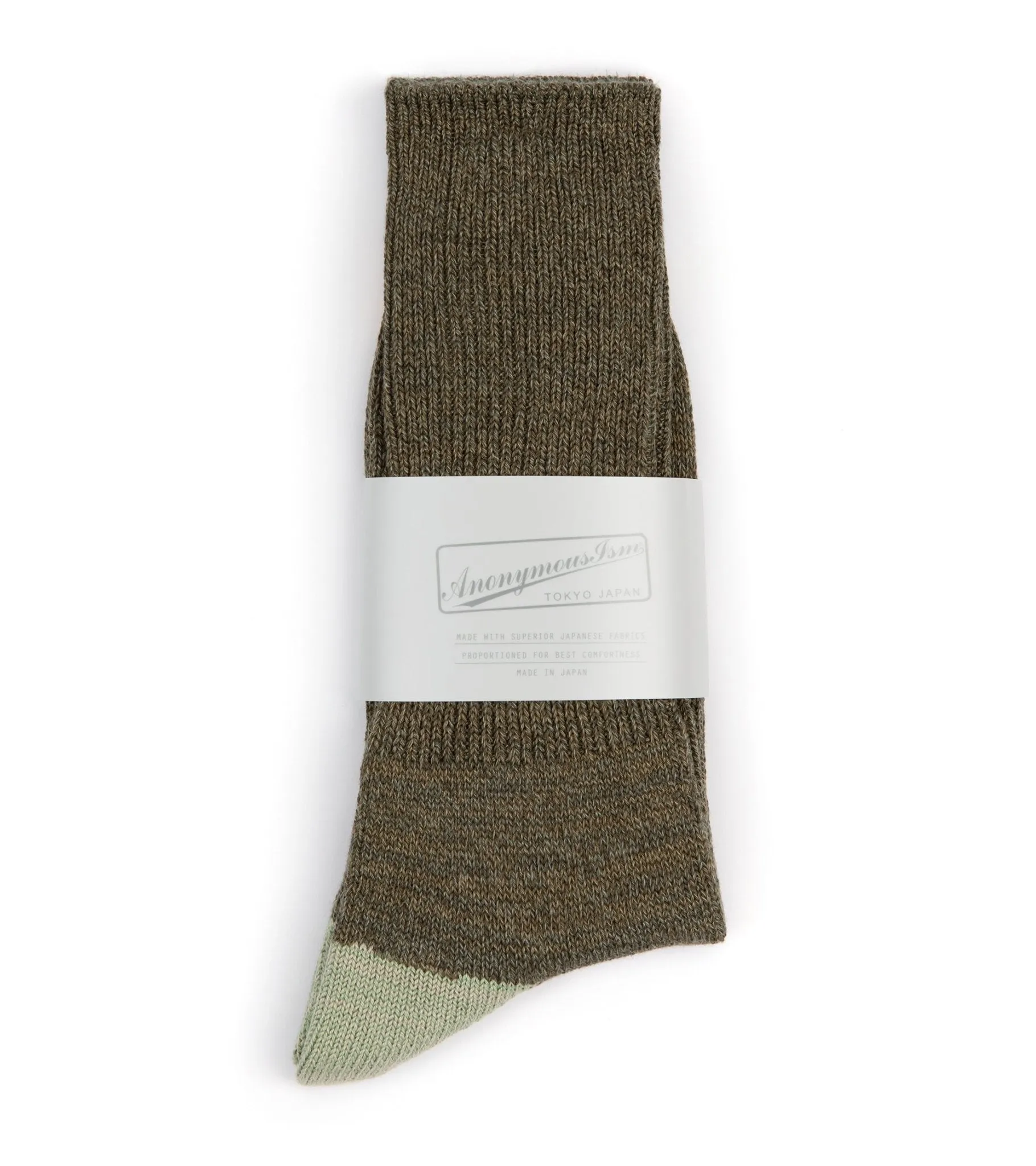 Anonymous Ism MOC 2 Point Crew Socks: Khaki