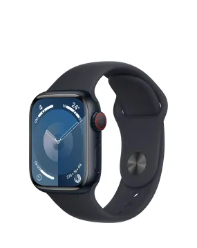 Apple Watch Series 9 Cellular 41mm Midnight Aluminium Case, Sport Band - S/M | Simply Be