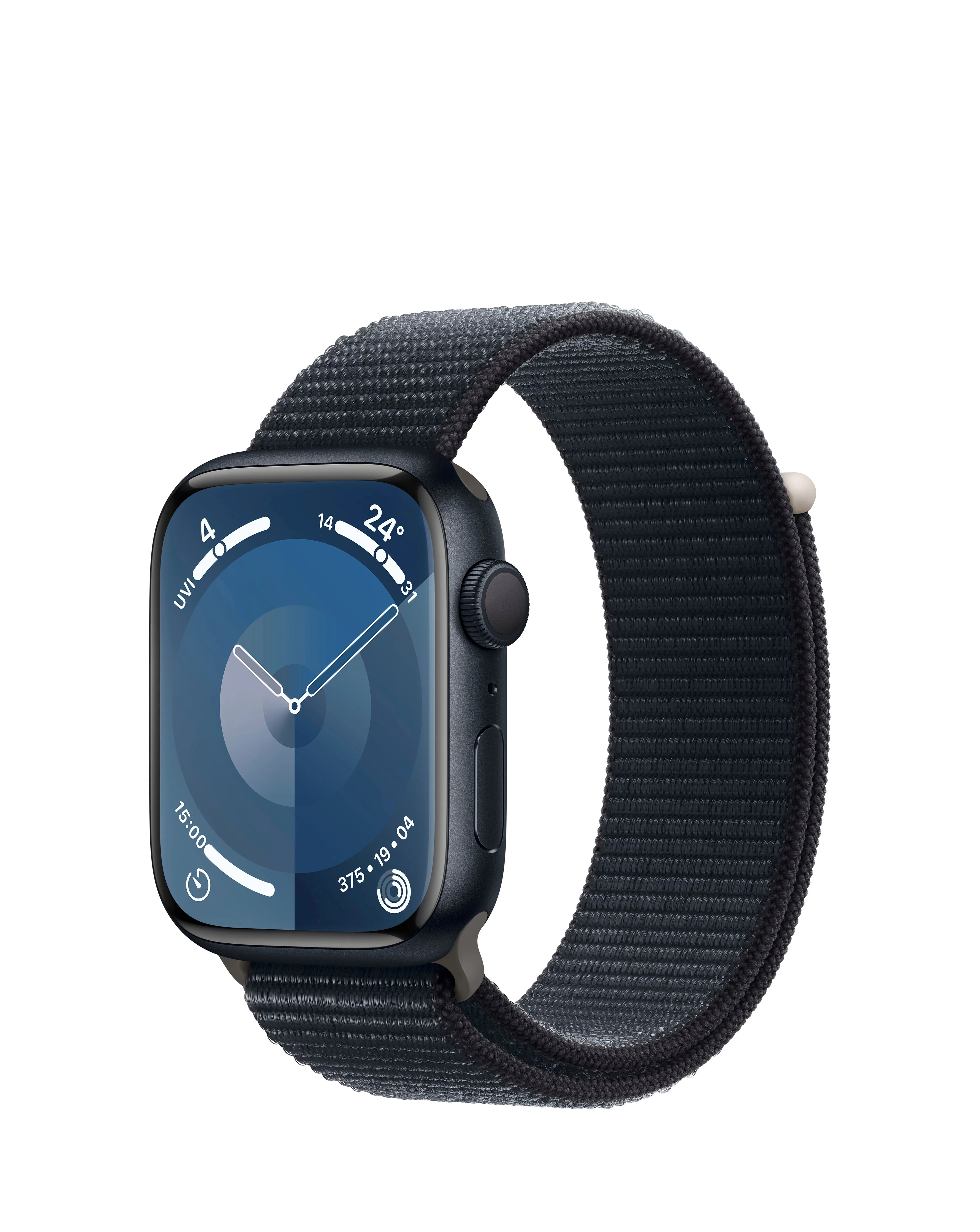 Apple Watch Series 9 GPS 45mm Midnight Aluminium Case, Midnight Sport Loop | Simply Be