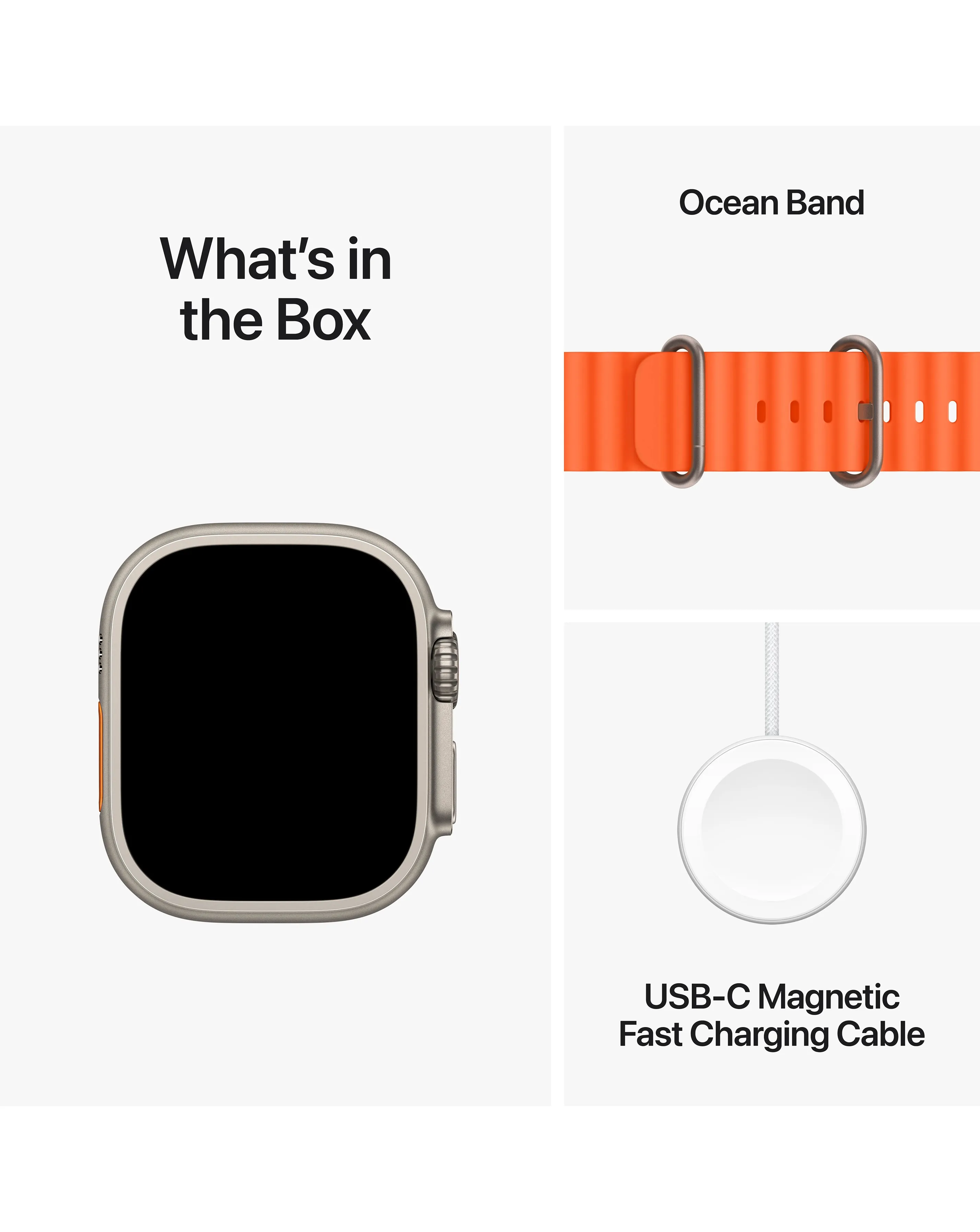 Apple Watch Ultra 2 GPS + Cellular, 49mm Titanium Case with Orange Ocean Band | Simply Be