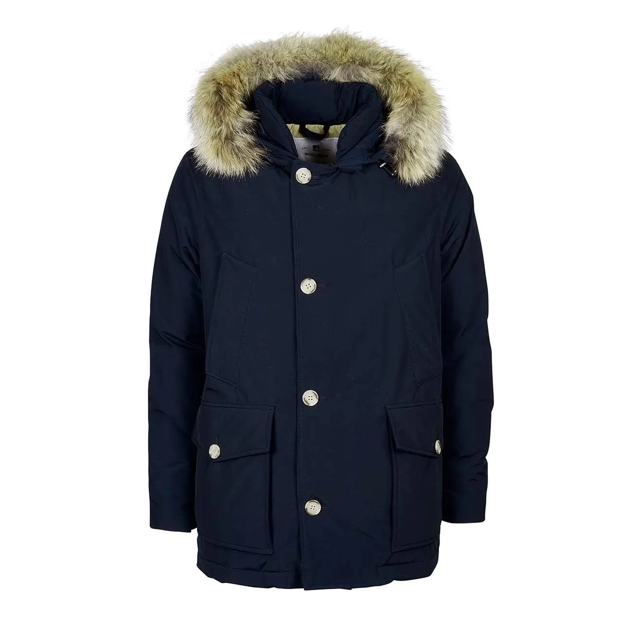 ARCTIC ANORAK CON CAPPUCCIO FISSO E PELO Uomo Melton blue