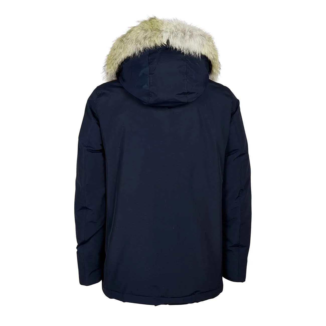 ARCTIC ANORAK CON CAPPUCCIO FISSO E PELO Uomo Melton blue