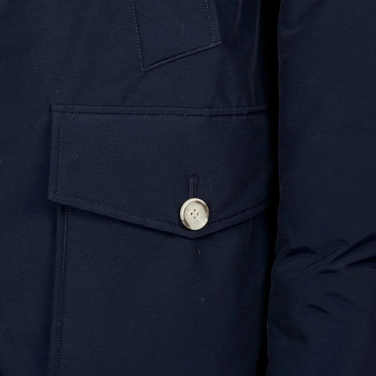 ARCTIC ANORAK CON CAPPUCCIO FISSO E PELO Uomo Melton blue