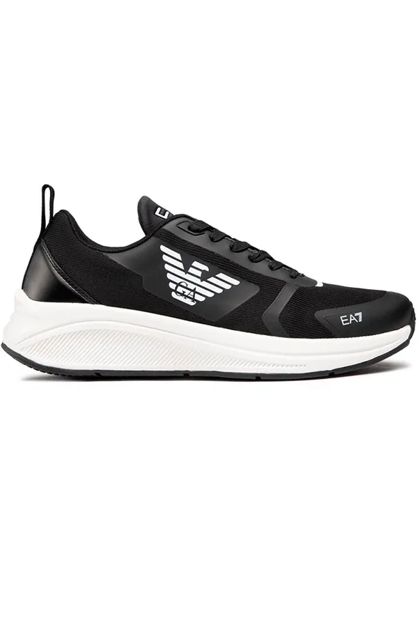 Armani EA7 Eagle Front Logo Sneakers Jet Black