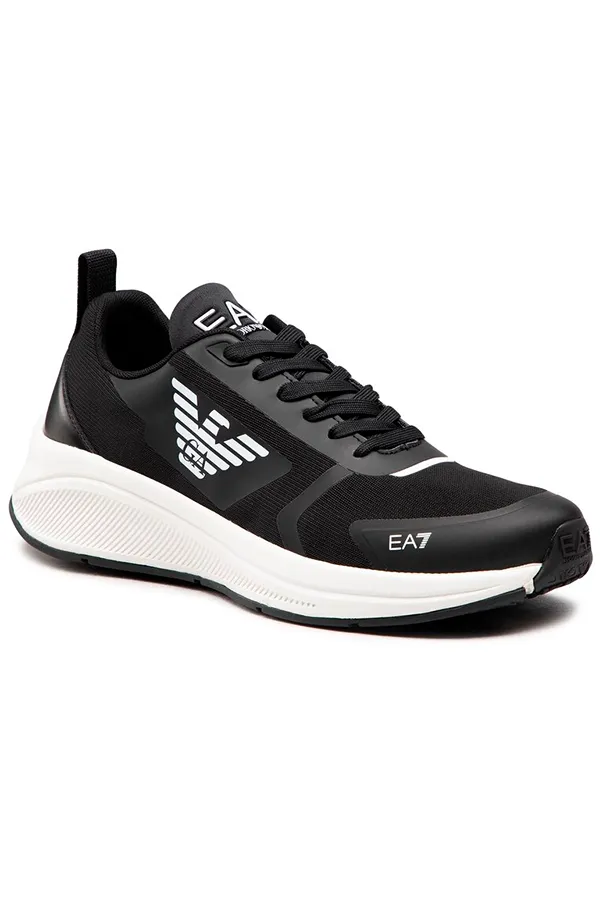 Armani EA7 Eagle Front Logo Sneakers Jet Black