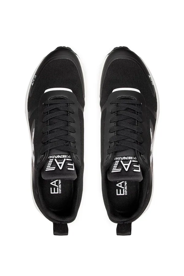 Armani EA7 Eagle Front Logo Sneakers Jet Black