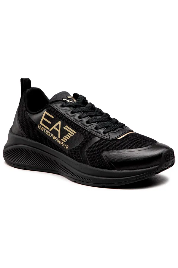 Armani EA7 Gold Runner Sneakers Black