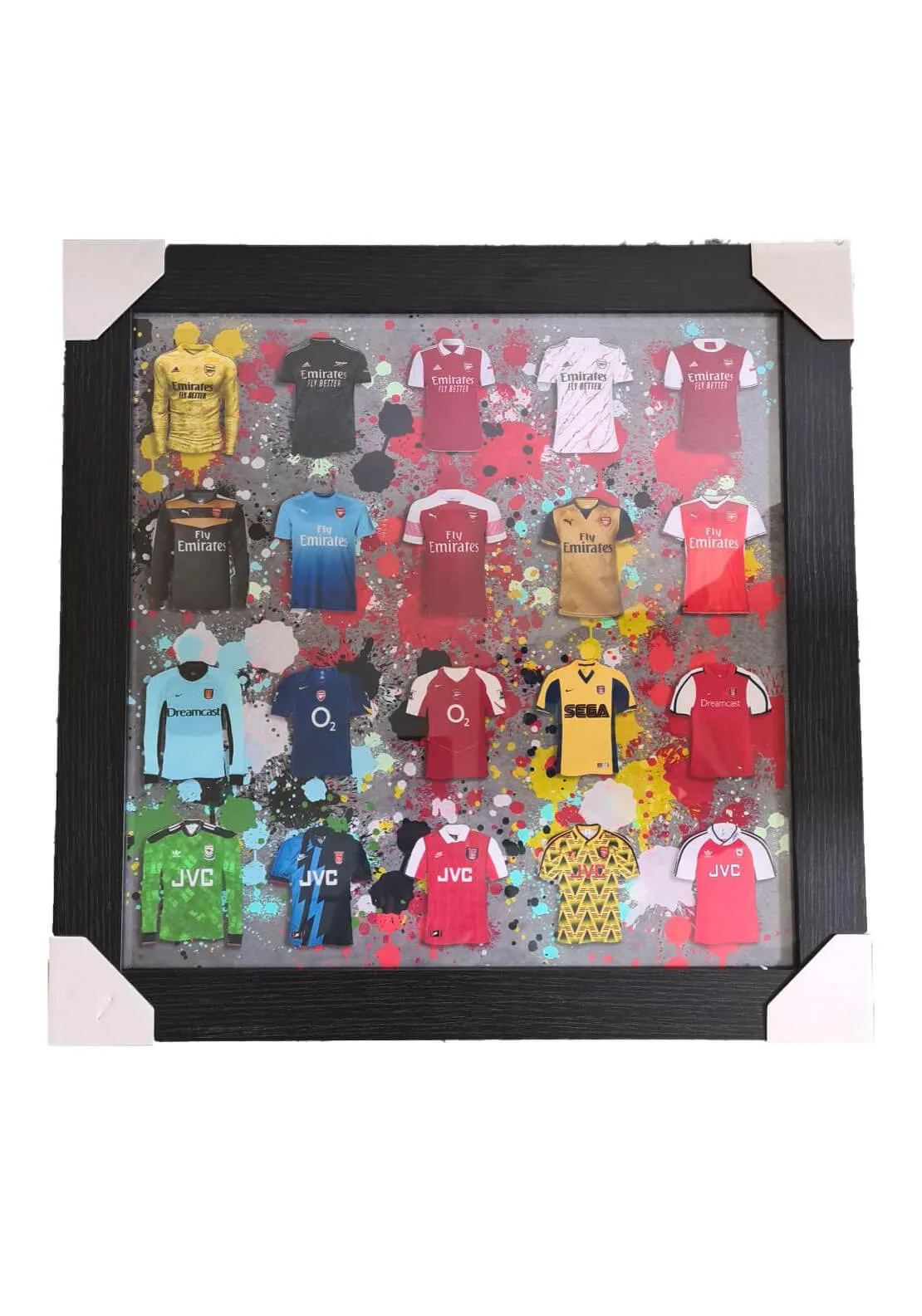 Arsenal Football Framed Picture 40cm x 40cm - Black