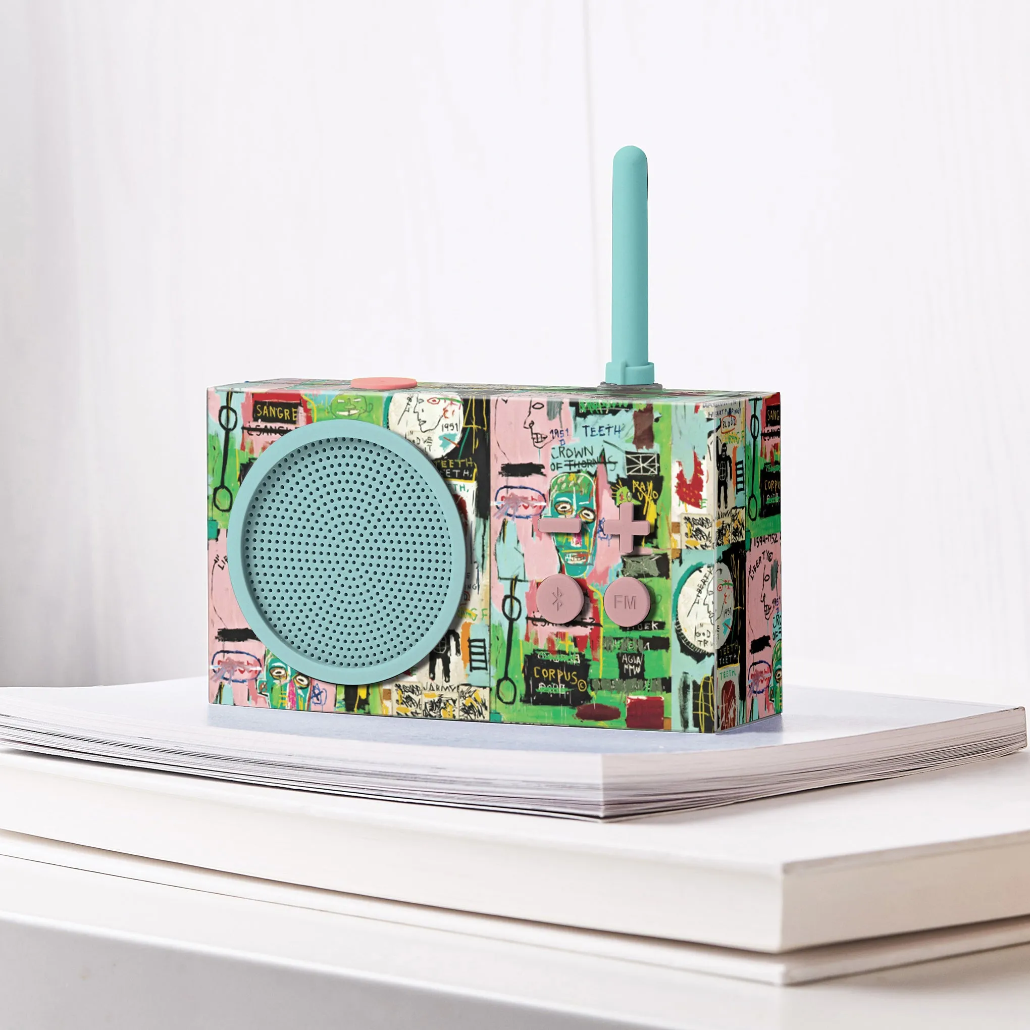 Artist Lexon Tykho 3 Radio and Bluetooth Speaker - Basquiat