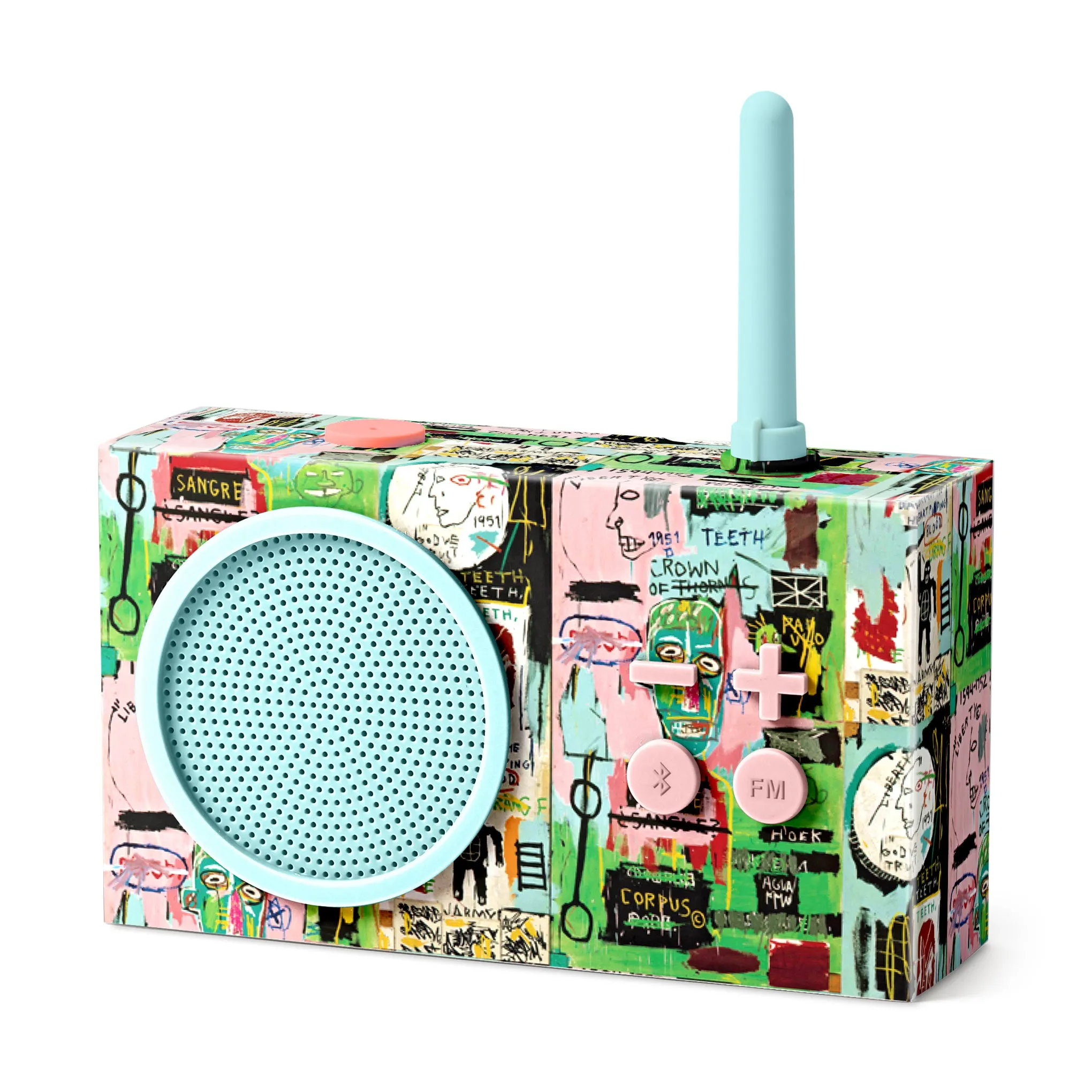 Artist Lexon Tykho 3 Radio and Bluetooth Speaker - Basquiat