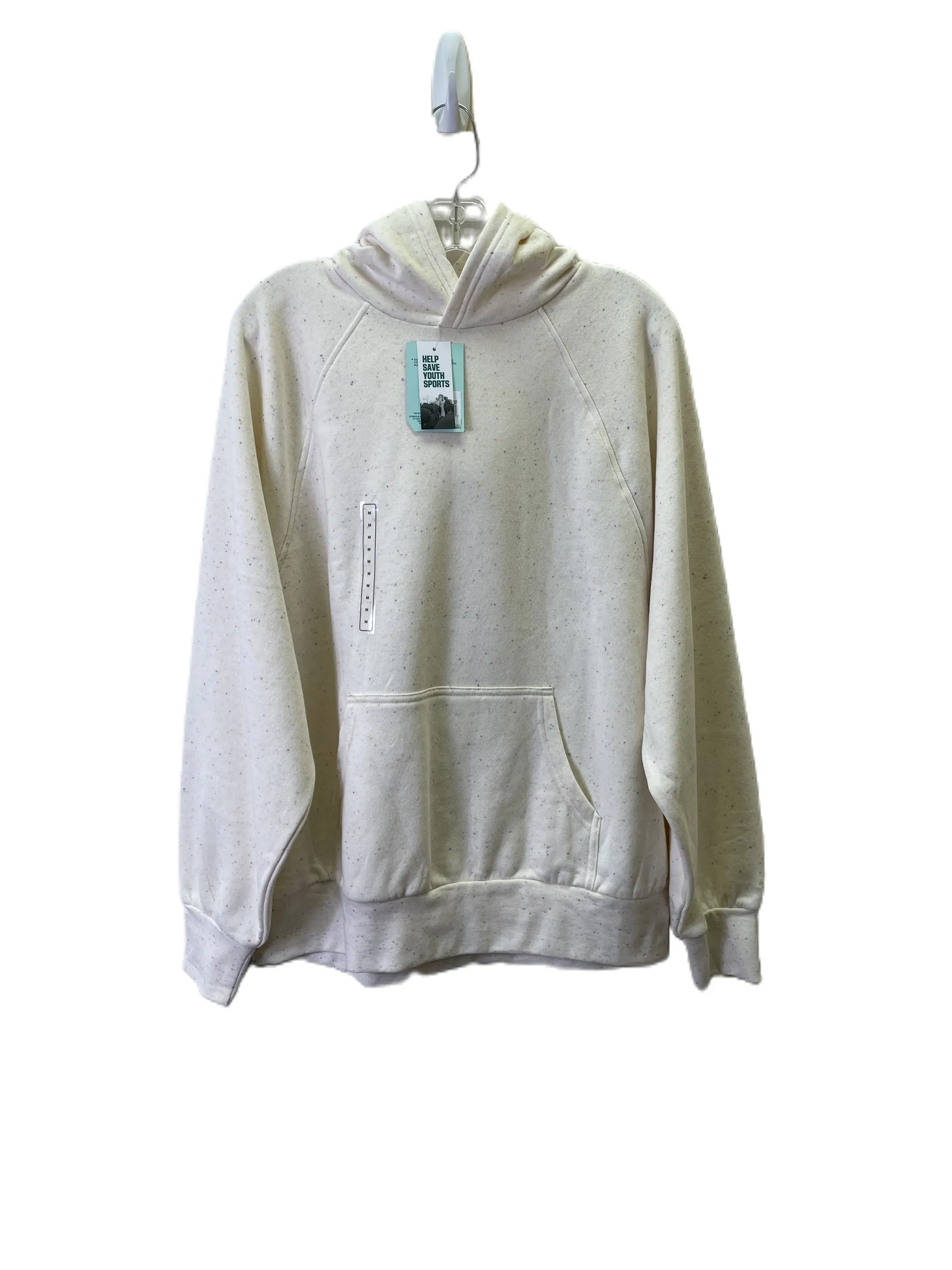 Athletic Sweatshirt Hoodie By Dsg Outerwear In Cream, Size: M