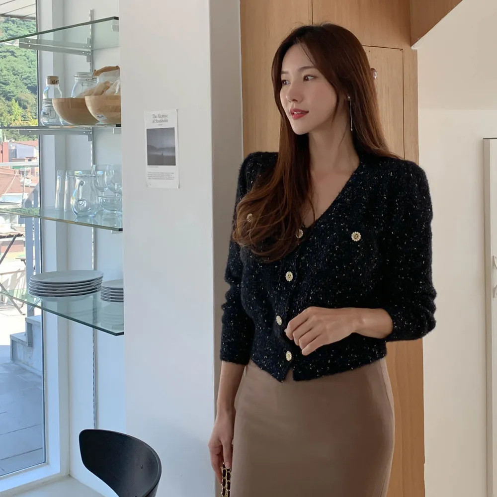 BADDIARY  |Casual Style Tweed Party Style Office Style Elegant Style