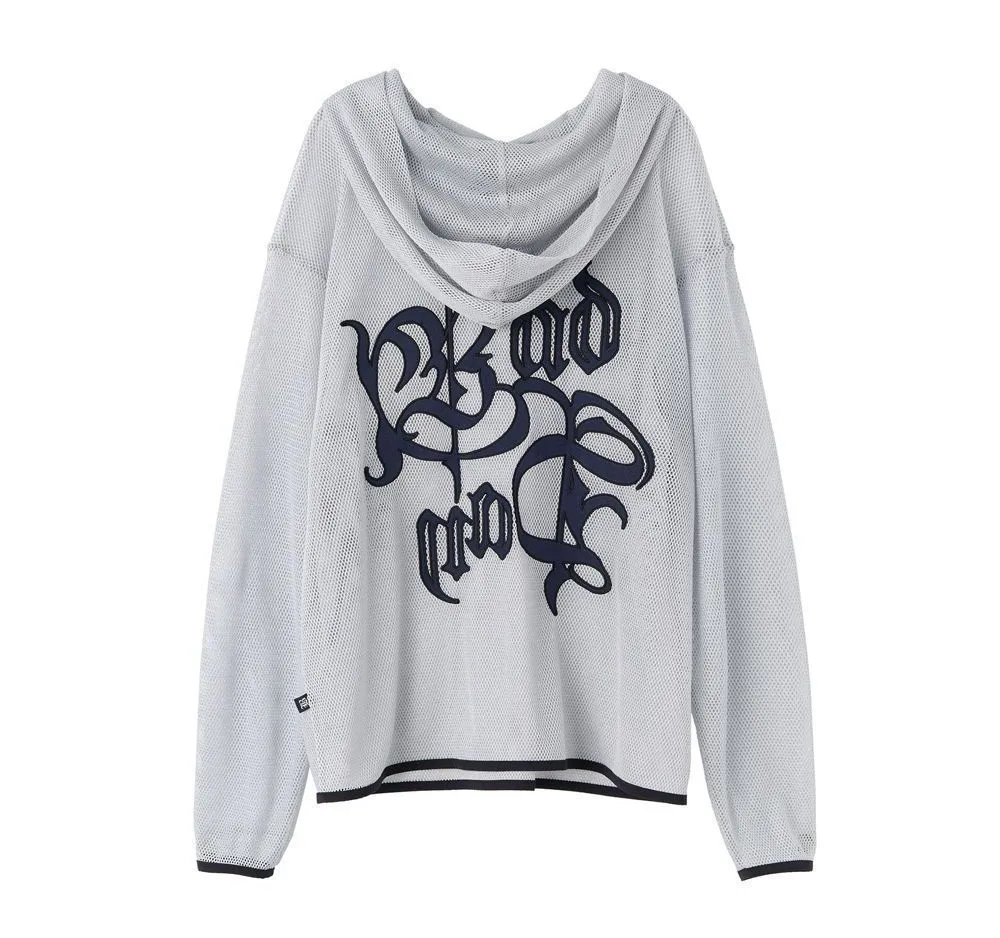 BADEE  |Street Style Bi-color Long Sleeves Oversized Logo