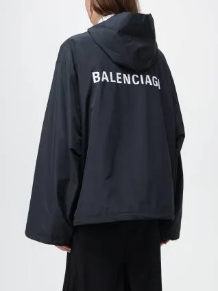 BALENCIAGA  |Unisex Nylon Street Style Long Sleeves Plain Oversized Logo