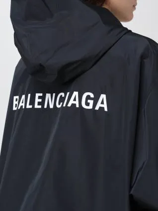 BALENCIAGA  |Unisex Nylon Street Style Long Sleeves Plain Oversized Logo