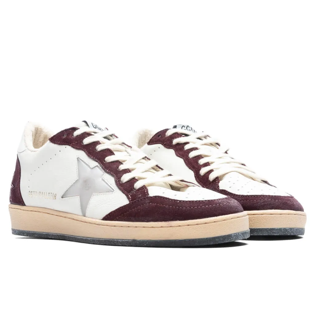 Ball Star Suede Sneaker - Red Wine/White