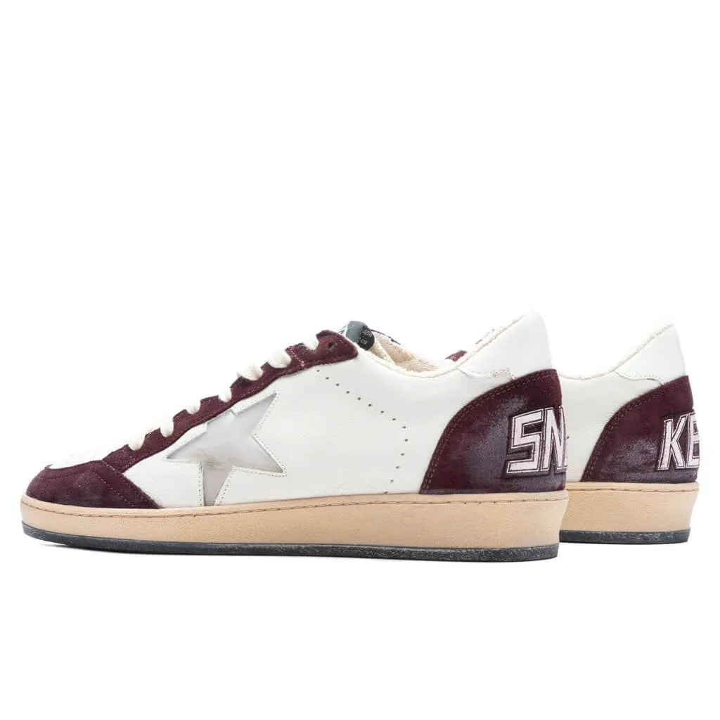 Ball Star Suede Sneaker - Red Wine/White