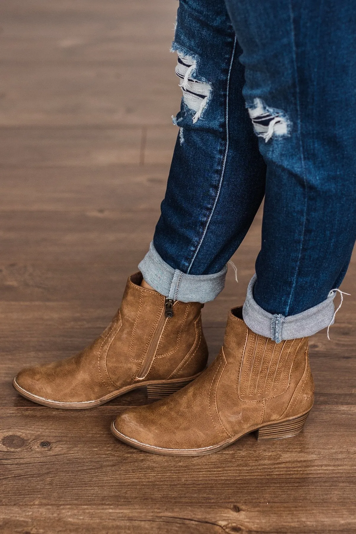 Blowfish Caitlynn Booties- Brown Prospector