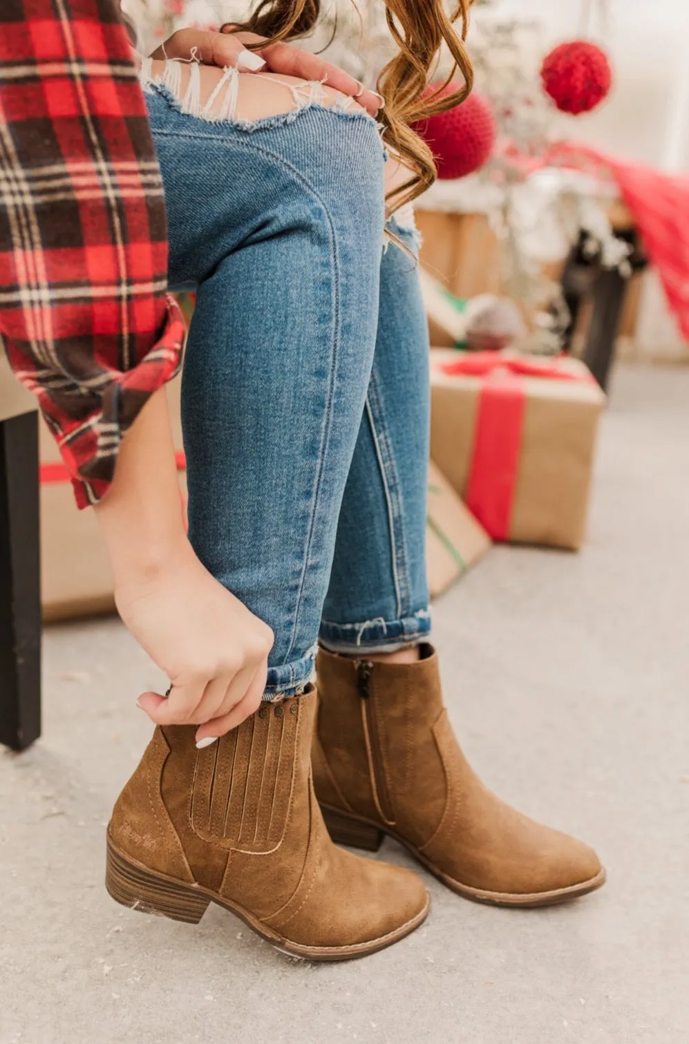 Blowfish Caitlynn Booties- Brown Prospector