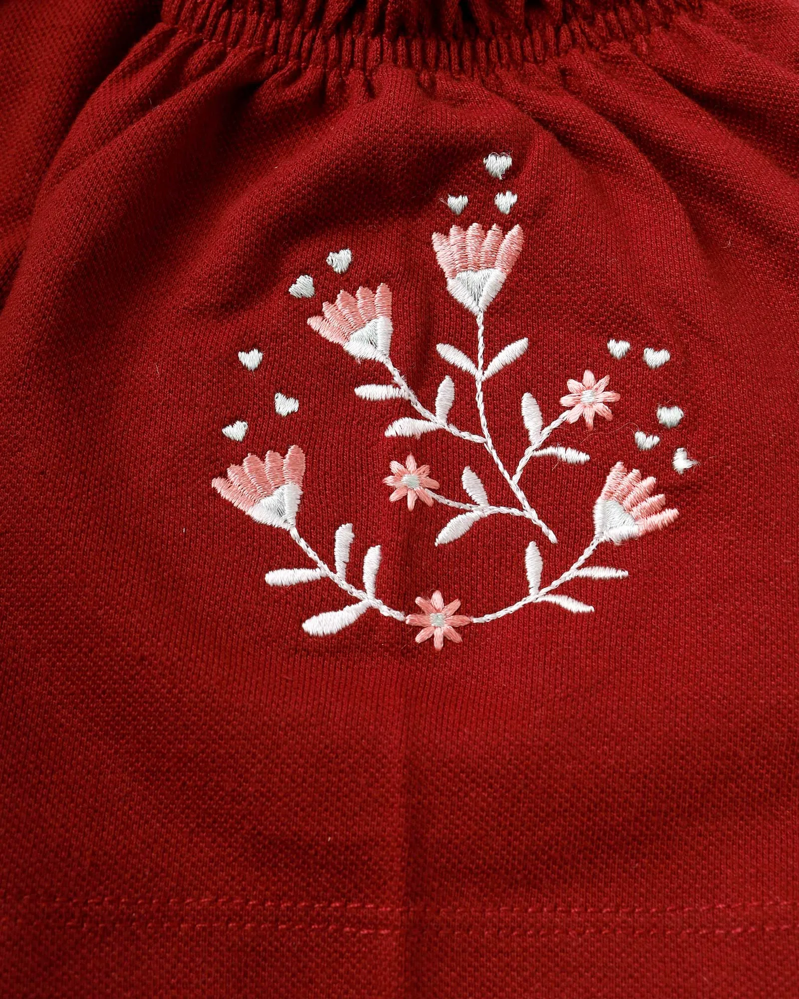 Botton Down Embroidered Top