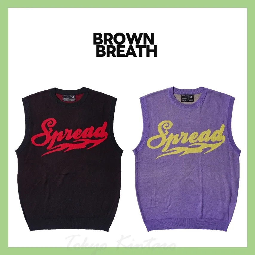 BROWNBREATH  |Unisex Street Style Logo Vests & Gillets