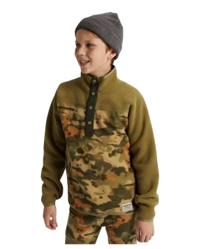 Burton Kid's Spark Fleece Snow Anorak - Martini / Kelp Camo - 2023