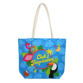 Canvas Beach Bag - Flamingo Club Tropicana BBAG01