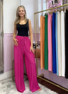 Carrie Lightweight Trousers > Hot Pink