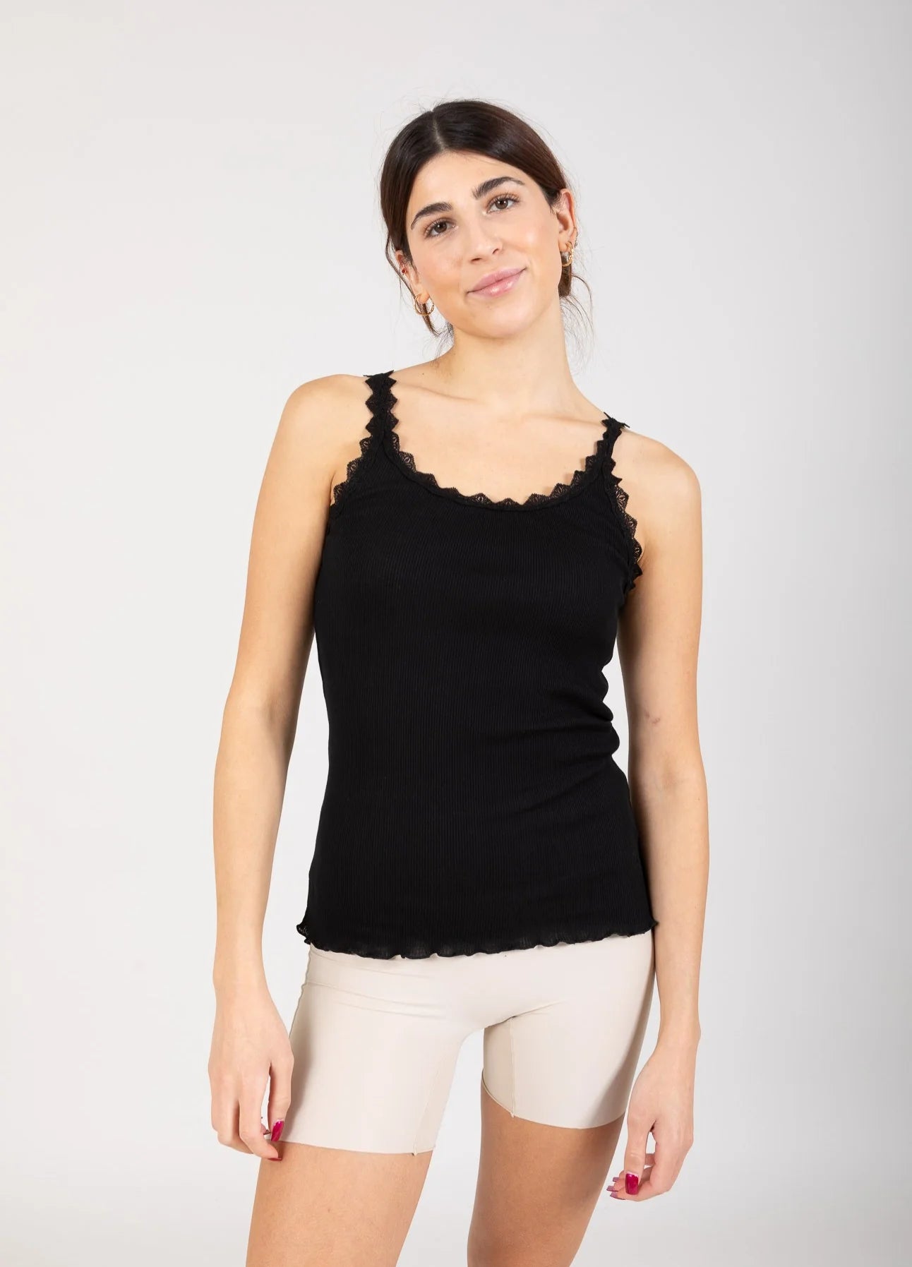 CC Heart - Poppy Silk Lace Camisole Black