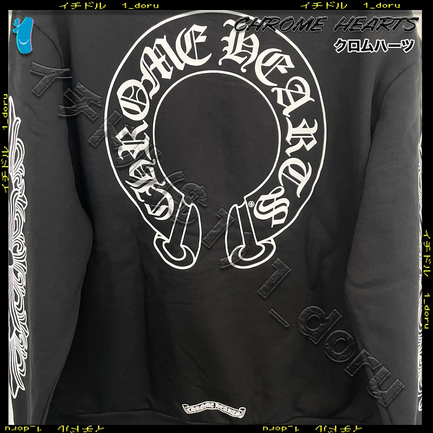 CHROME HEARTS  |Unisex Street Style Long Sleeves Cotton Logo Hoodies