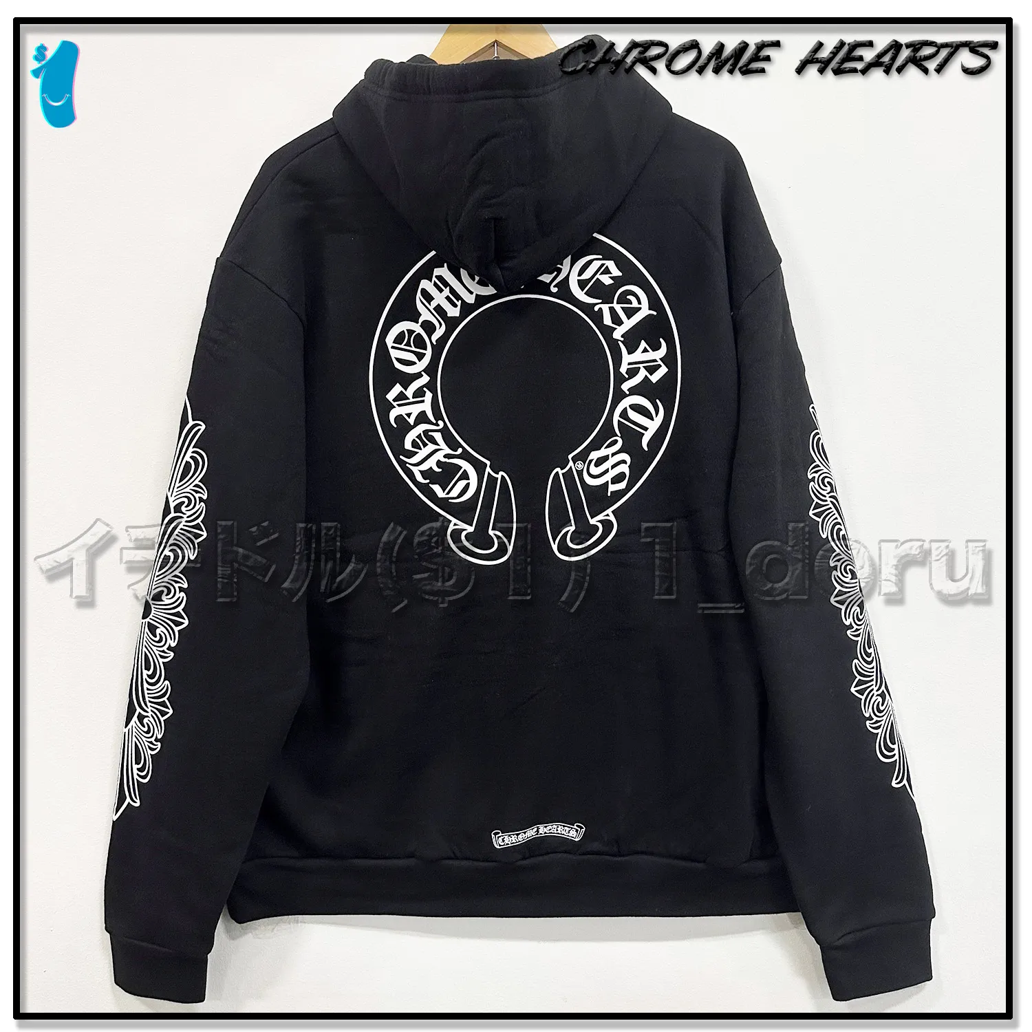 CHROME HEARTS  |Unisex Street Style Long Sleeves Cotton Logo Hoodies